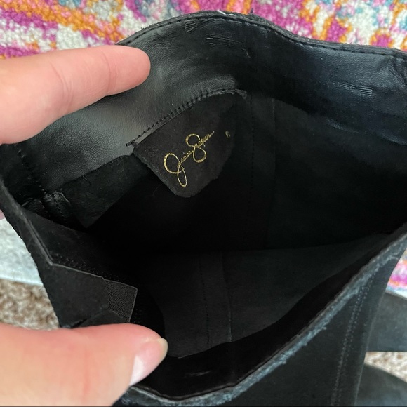 ✨SOLD✨Jessica Simpson Black Suede Knee-High Booties Womens Size 8 - Picture 10 of 12